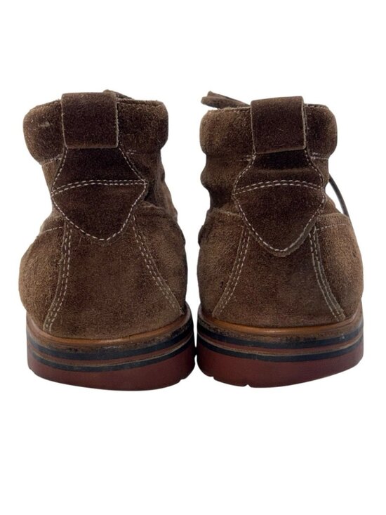 John Varvatos Boots Men\'s Size 13 M Chukka Lace Up Brown Suede Hipster Cap Toe main image 5